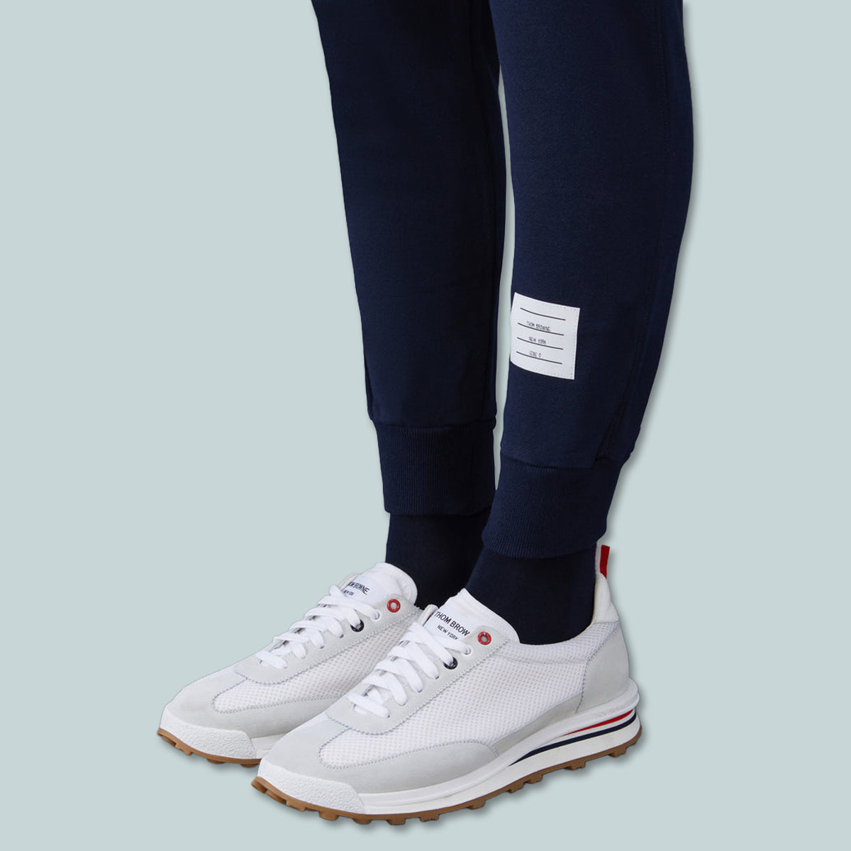 Classic Loopback 4-Bar Sweatpants Navy