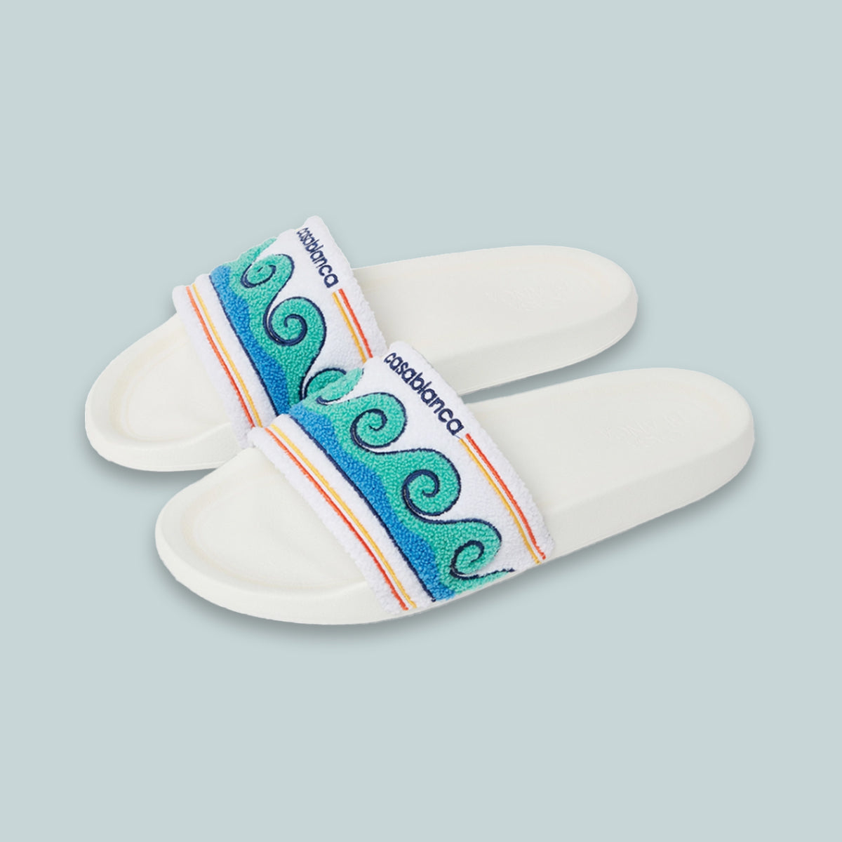 Women's Greco Wave Terry Slider White