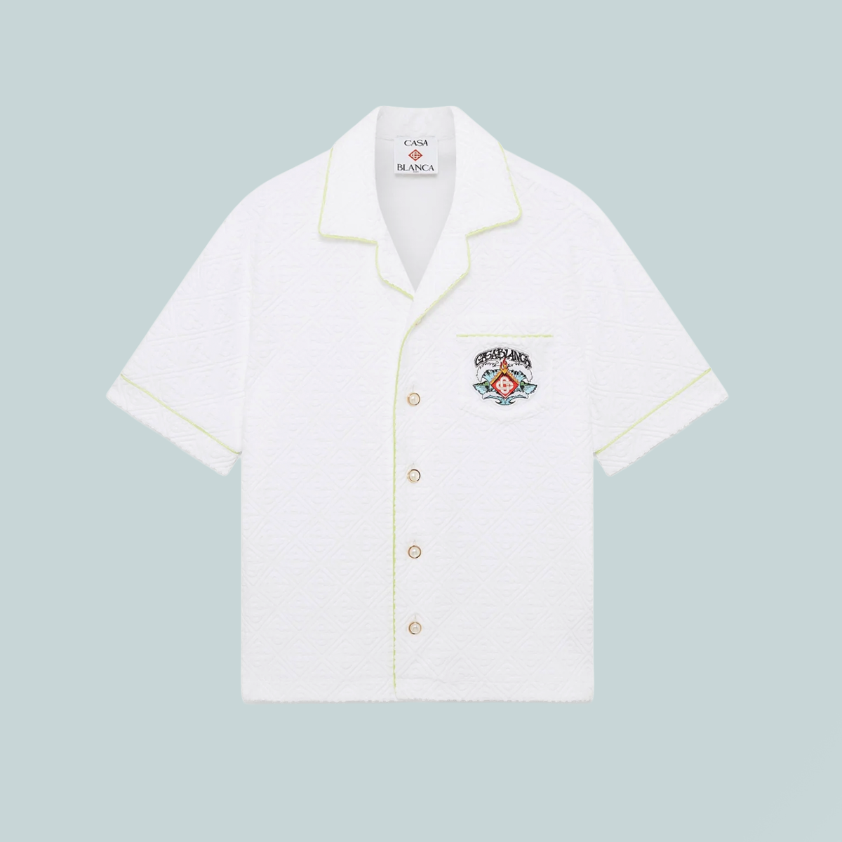 Towelling Monogram Shirt White