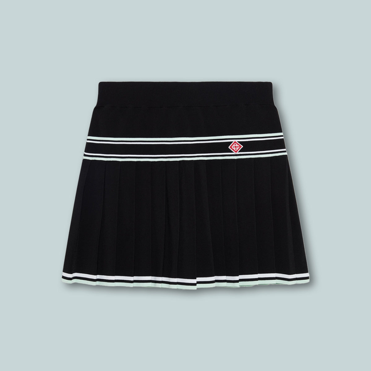 Viscose Pleated Skirt Black