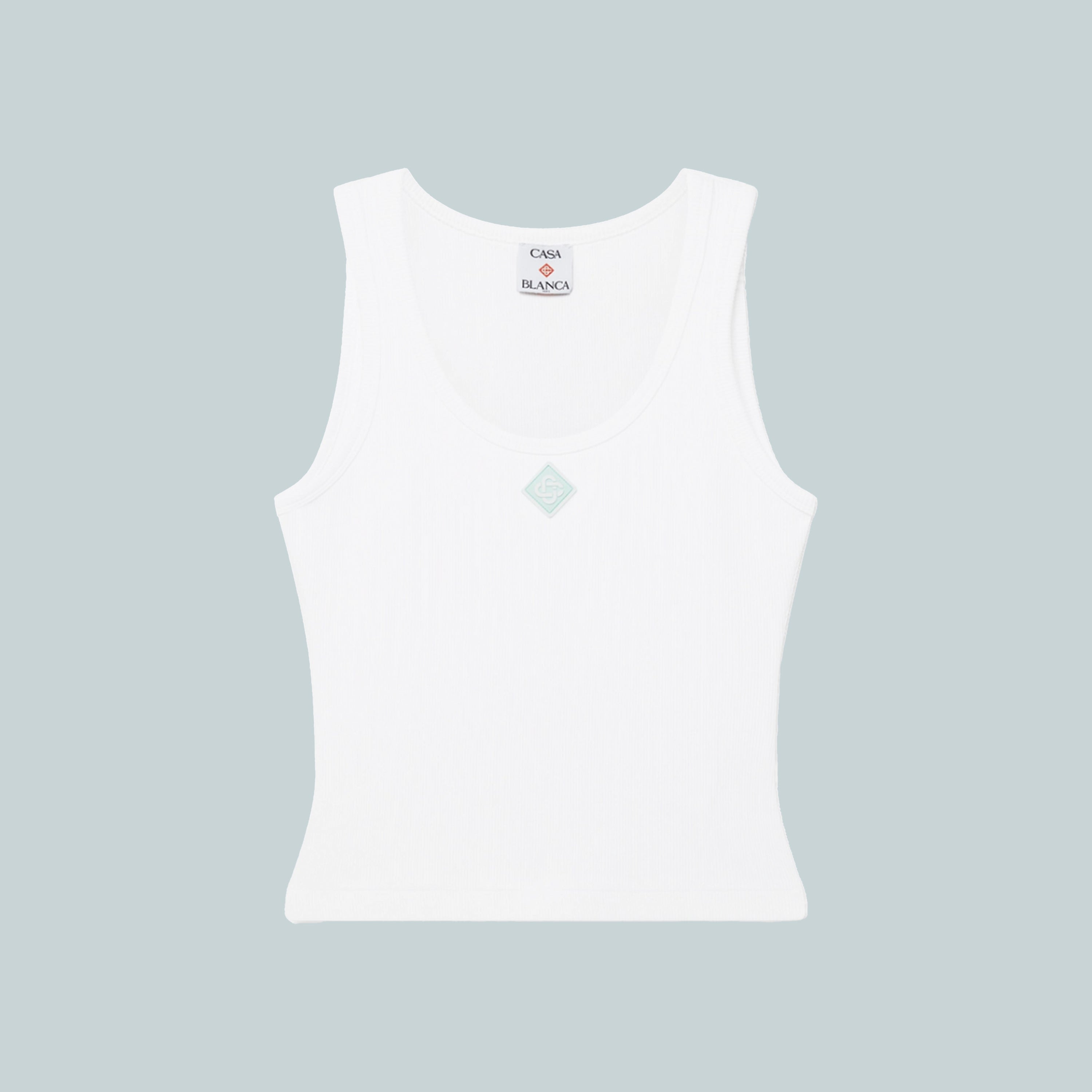Women's Ribbed Tank Top White