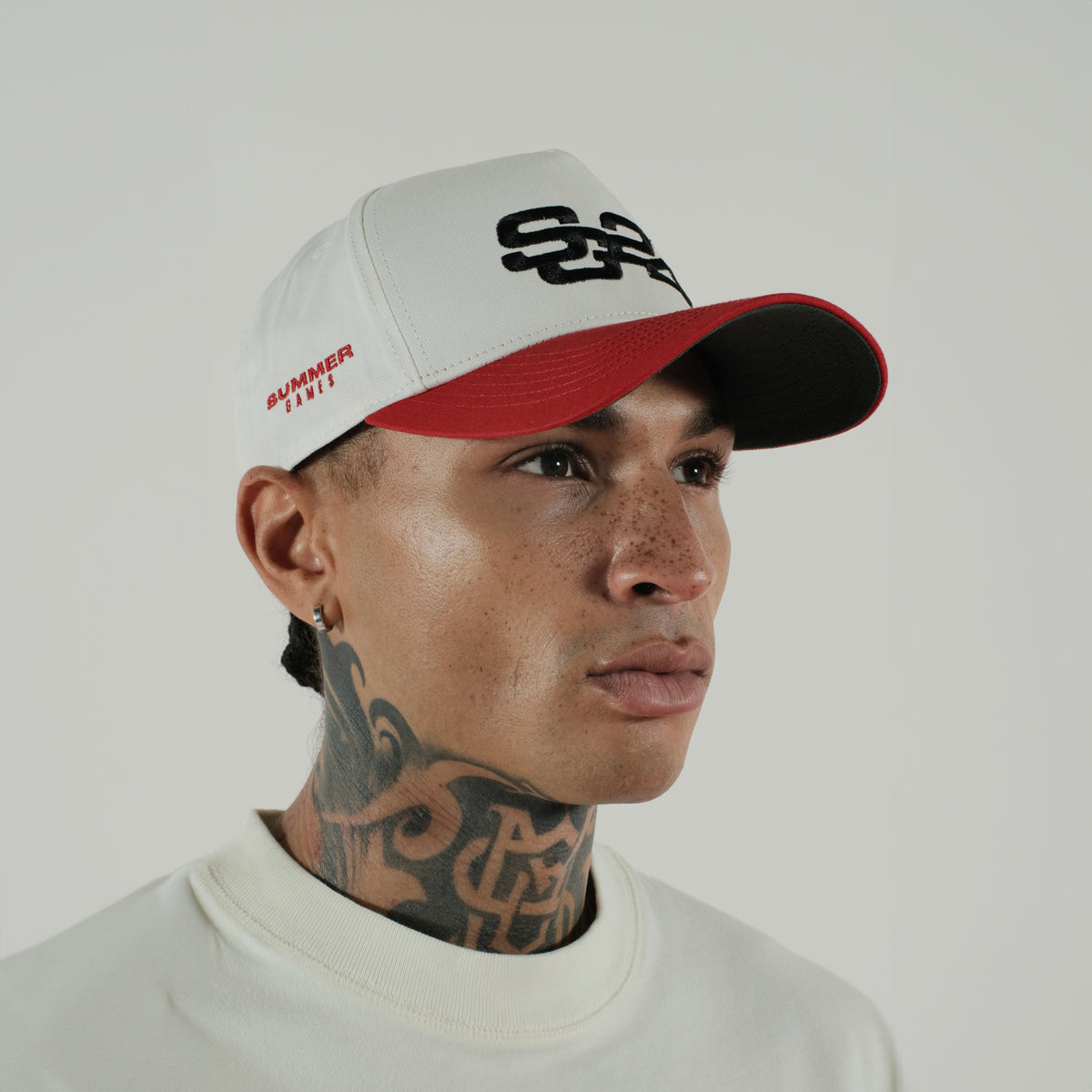 SG24 Adjustable Baseball Cap Cannoli Cream / Spectre Red