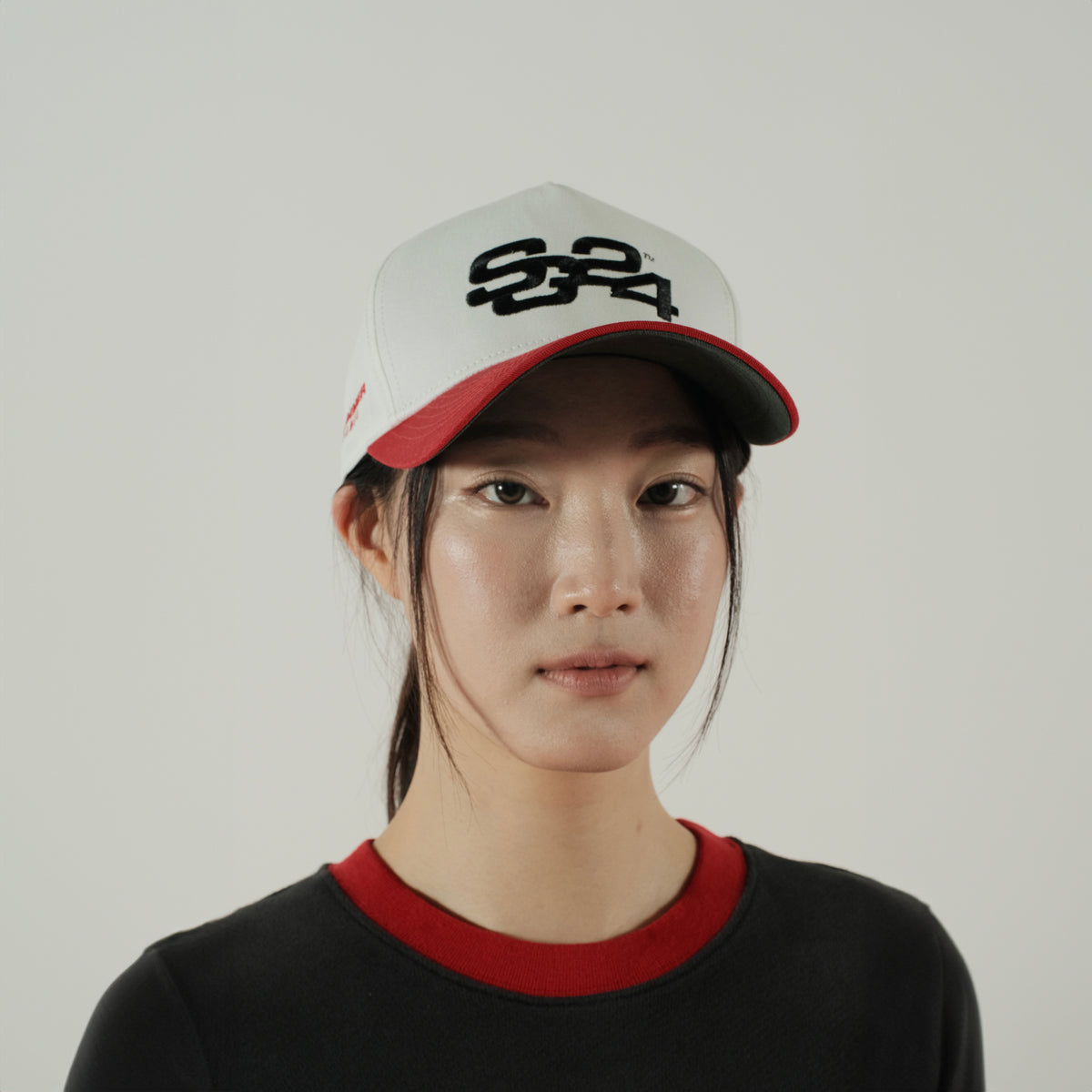 SG24 Adjustable Baseball Cap Cannoli Cream / Spectre Red