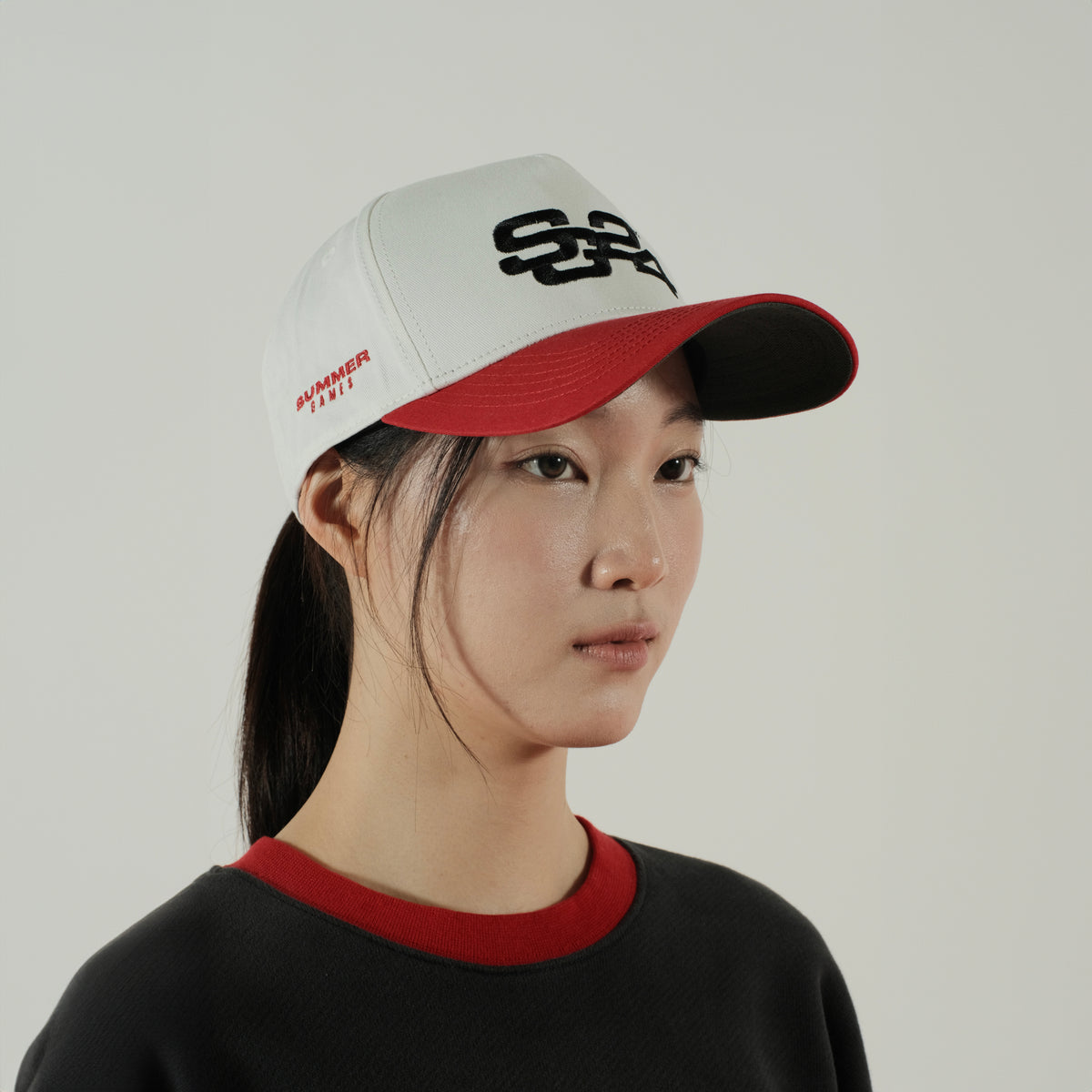 SG24 Adjustable Baseball Cap Cannoli Cream / Spectre Red