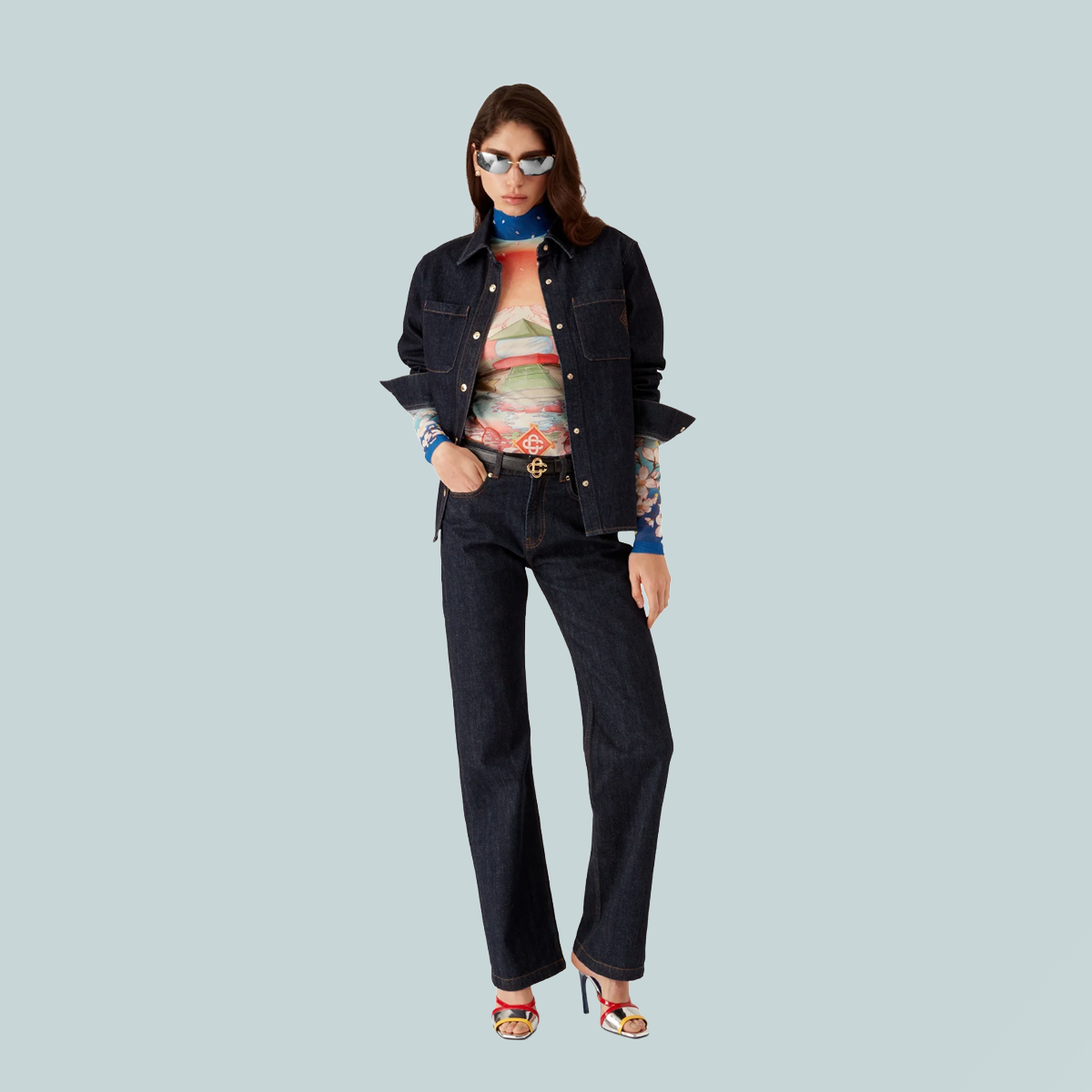 Women's Selvedge Embroidered Laurel Jeans Indigo