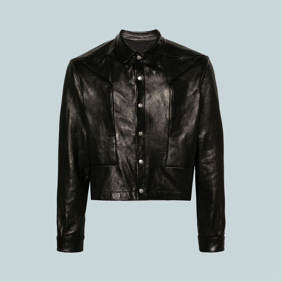 Leather Alice Strobe Shirt Black