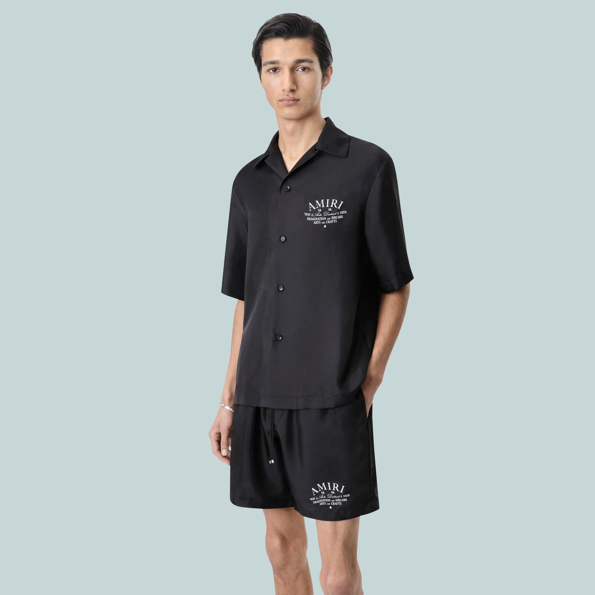 Arts District Bowling Shirt Black