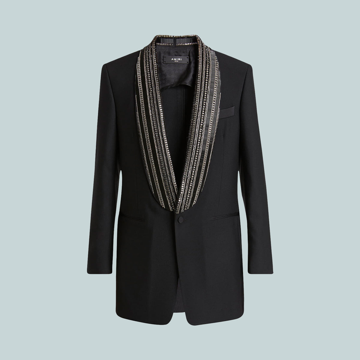 Embellished Shawl Collar Blazer Black