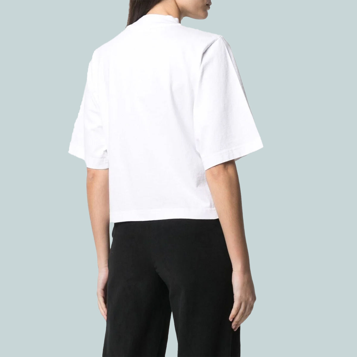 Bear cropped t-shirt white