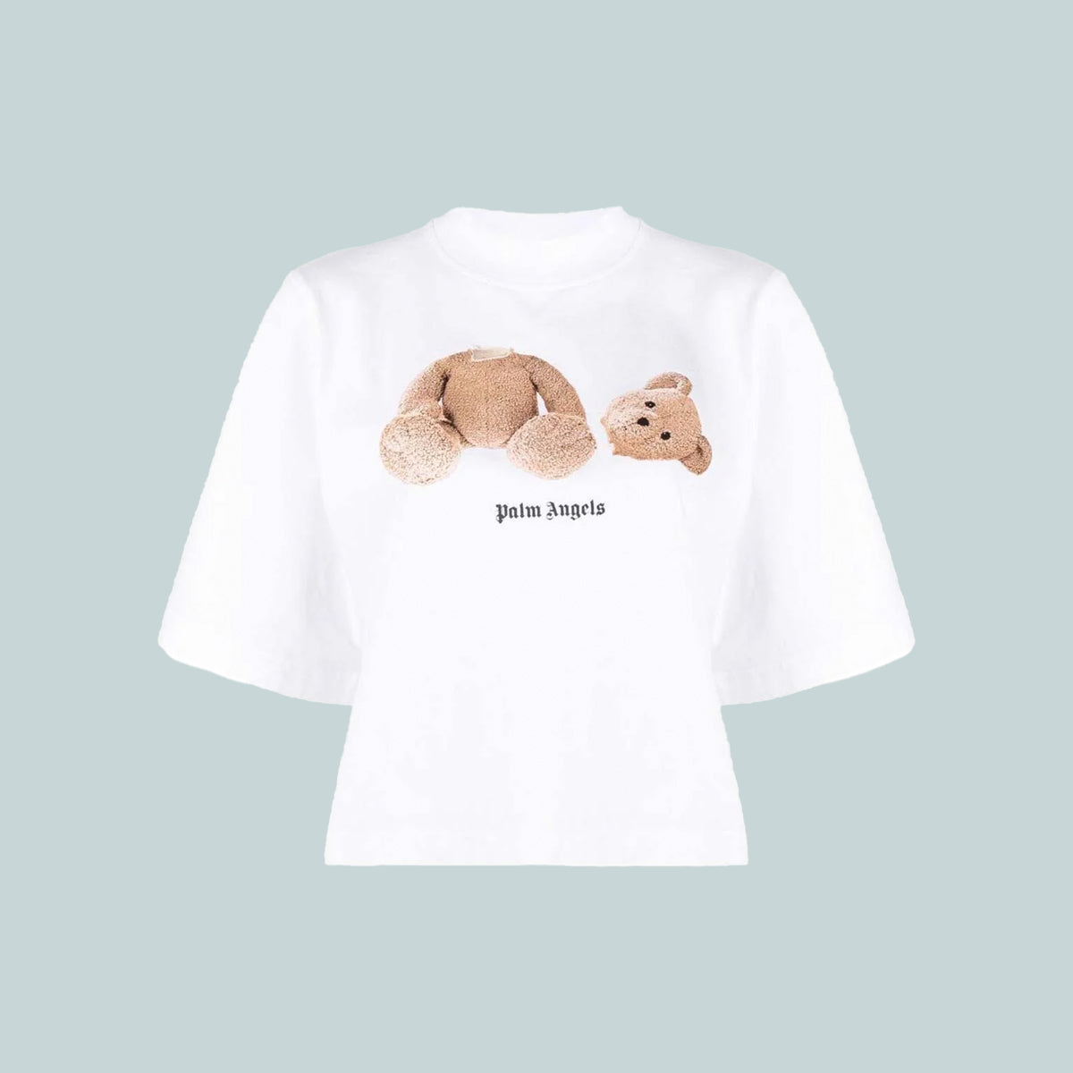 Bear cropped t-shirt white