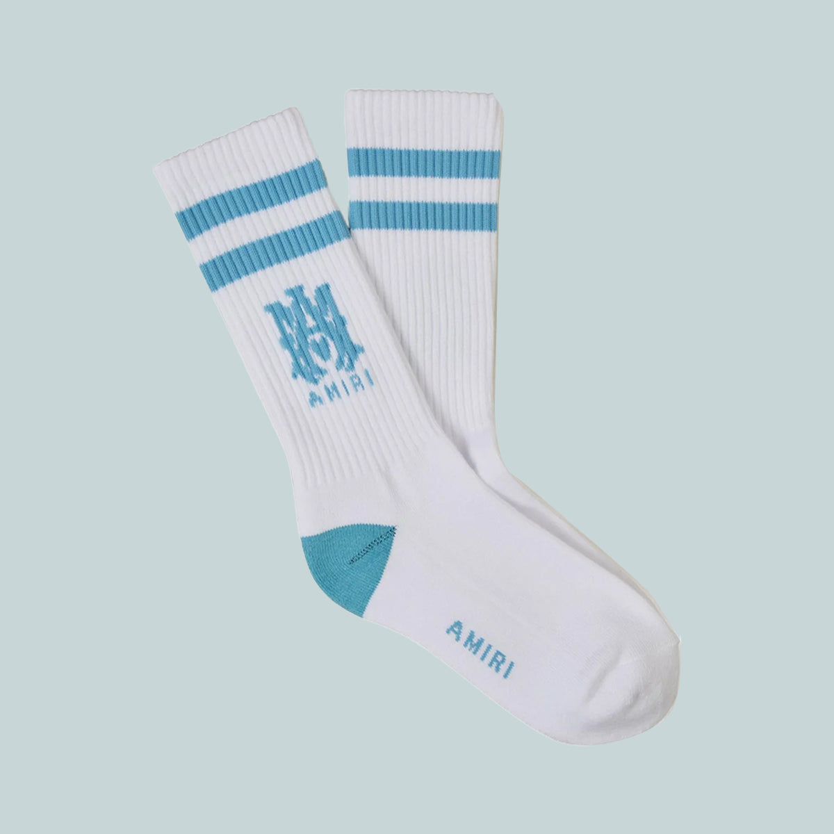 MA Stripe Sock White / Air Blue