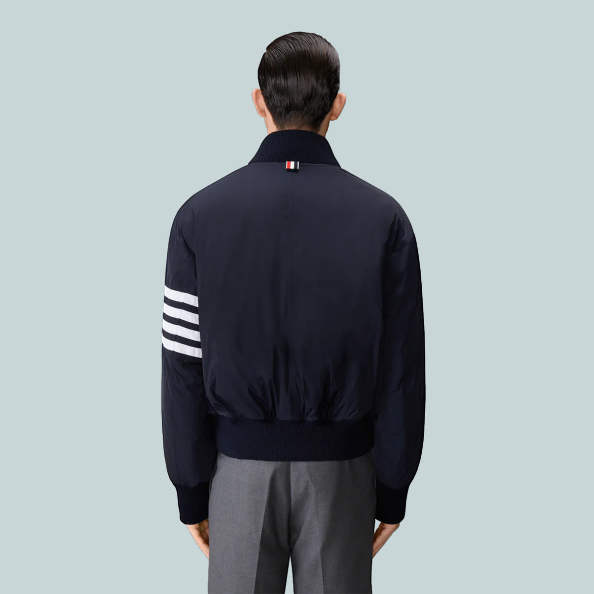 4-Bar Oversized Down Blouson Jacket Navy