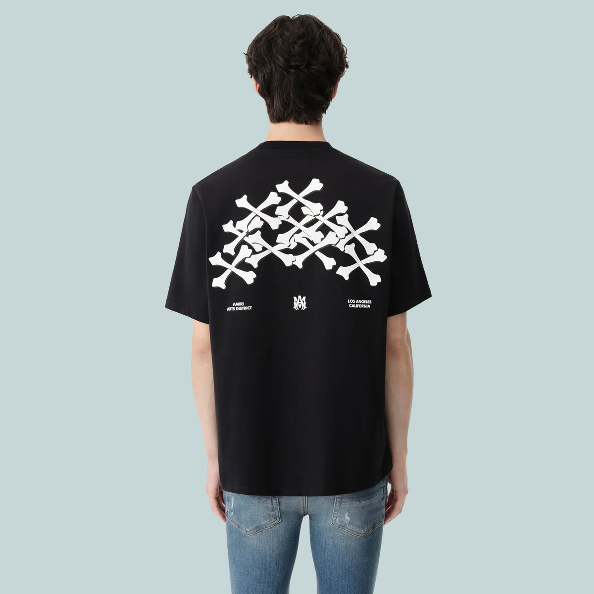 Bones Stacked Tee Black