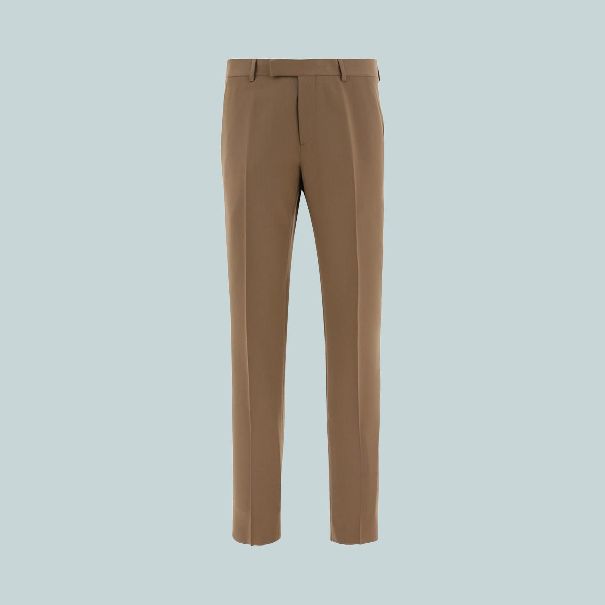 Wool Twill Trousers Brown