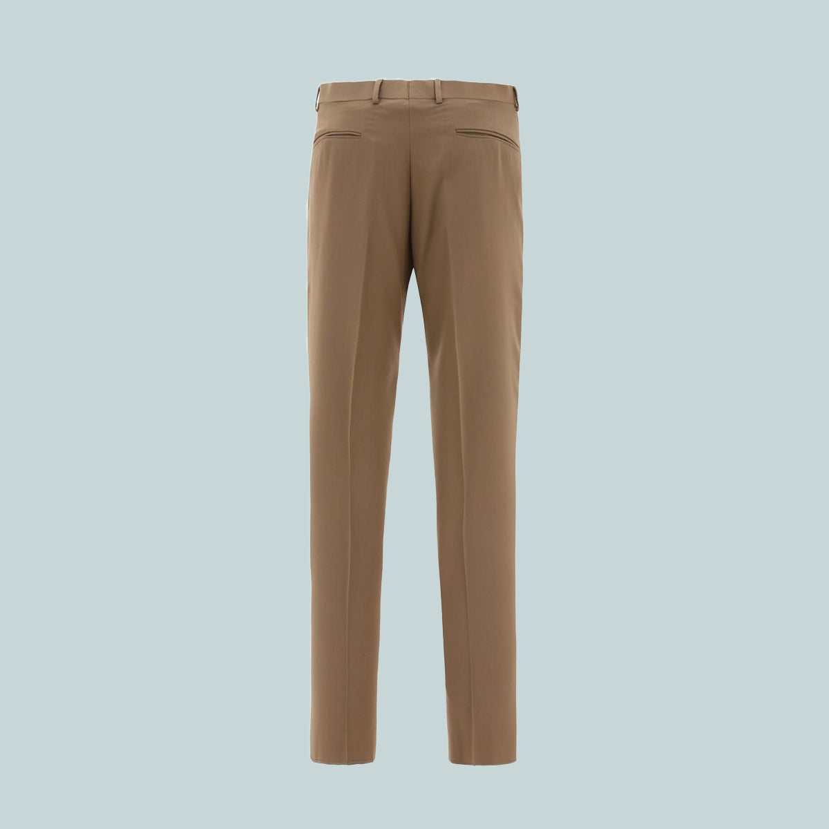 Wool Twill Trousers Brown