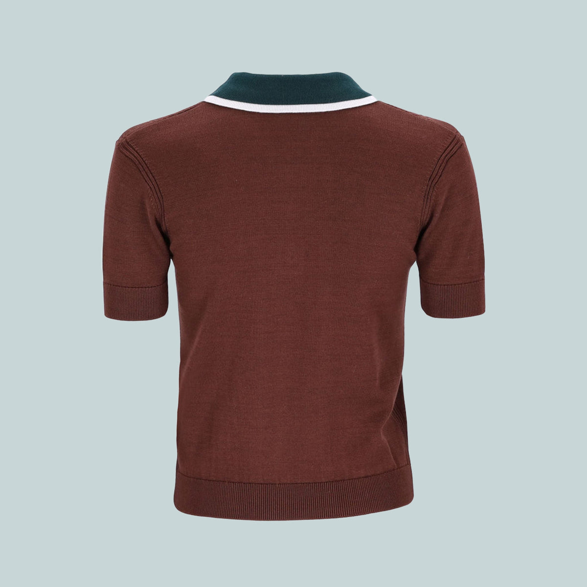 Oversized Mini Cable Polo Brown