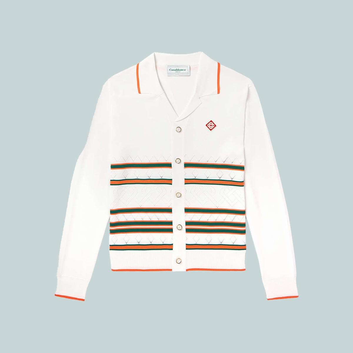 Heart Pointelle Shirt Off-White