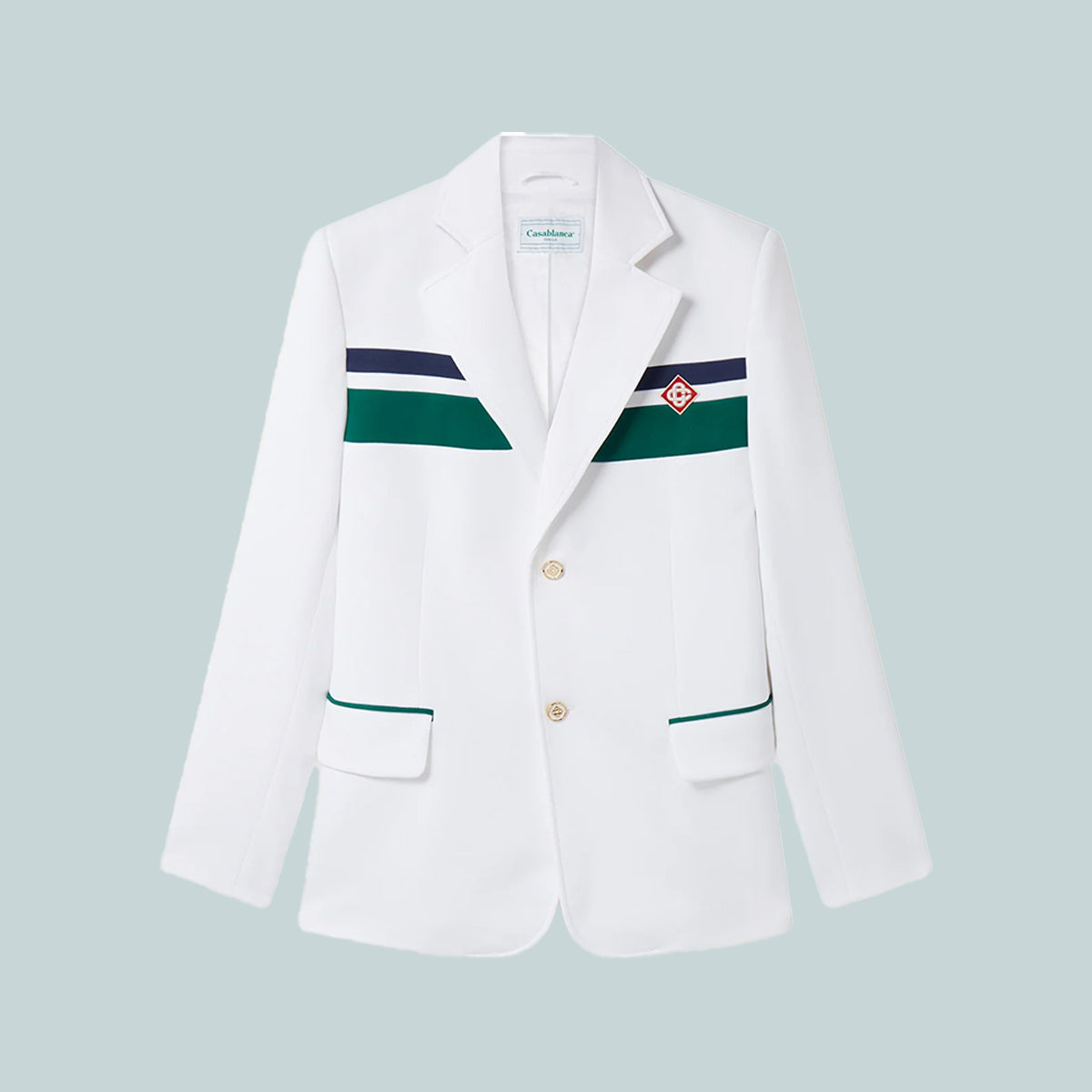Men&#39;s Sports Tailoring Jacket White/Green