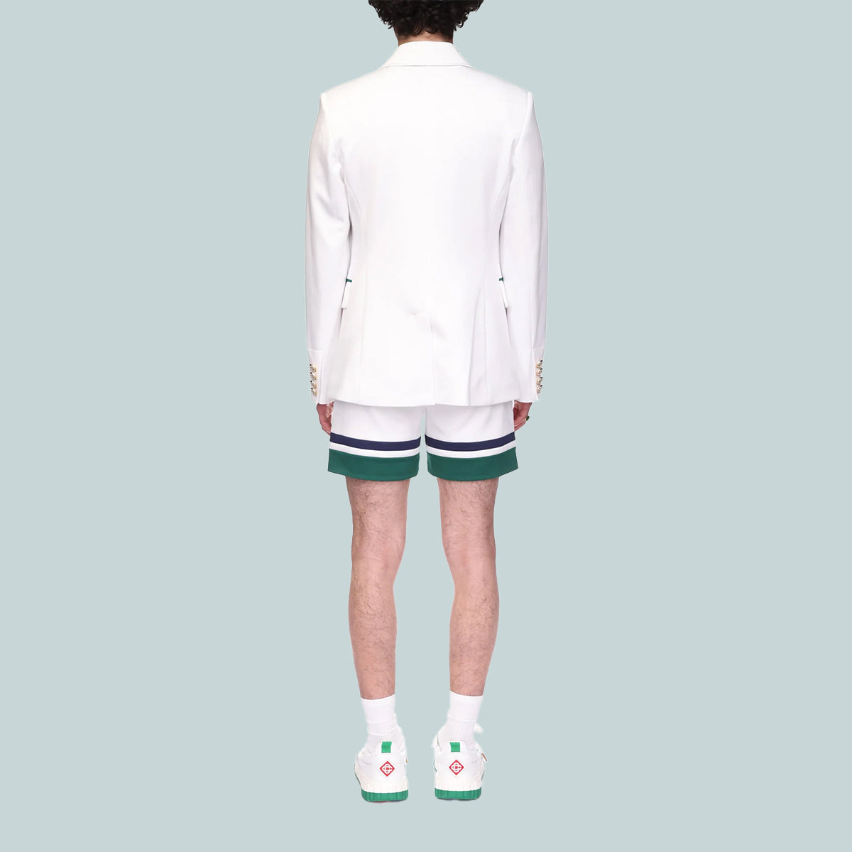 Men&#39;s Sports Tailoring Jacket White/Green