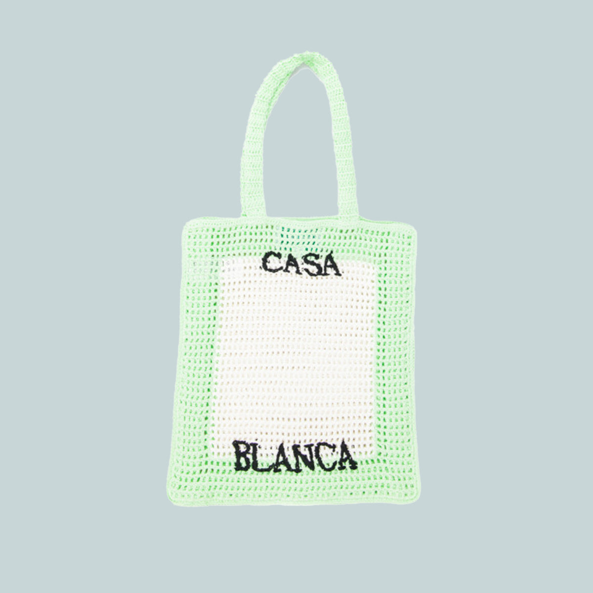 Crochet bag pale green