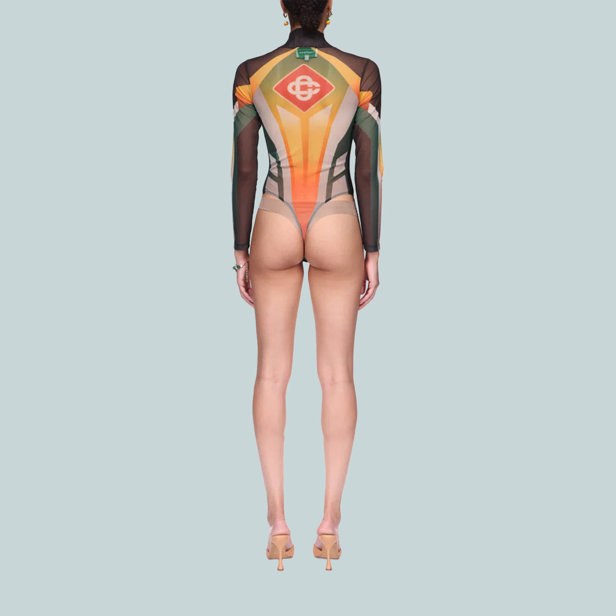 Women&#39;s Printed Mesh Bodysuit Casa Racing