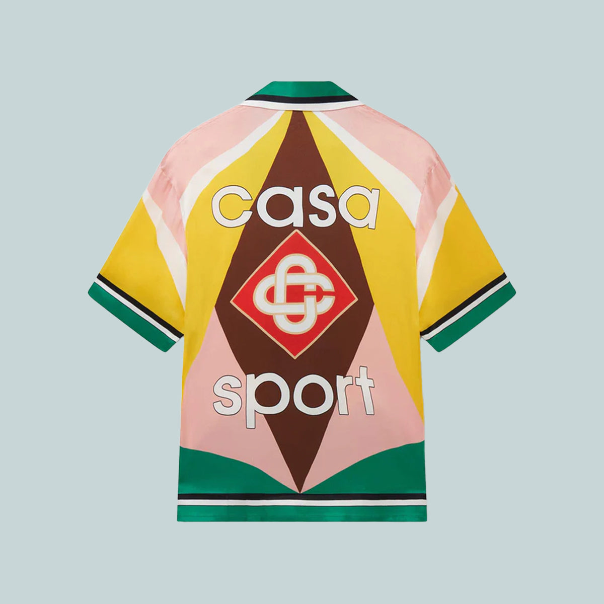 Cuban Collar Short Sleeve Shirt Geometric Casa Sport