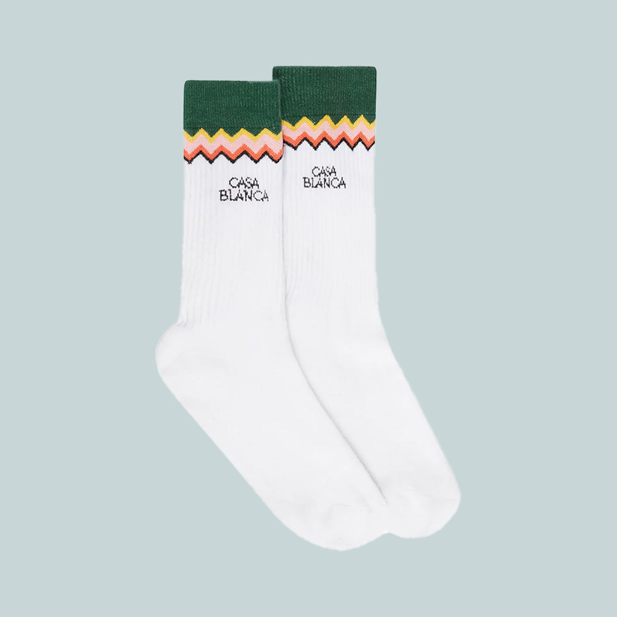 Casa Zig Zag Socks White