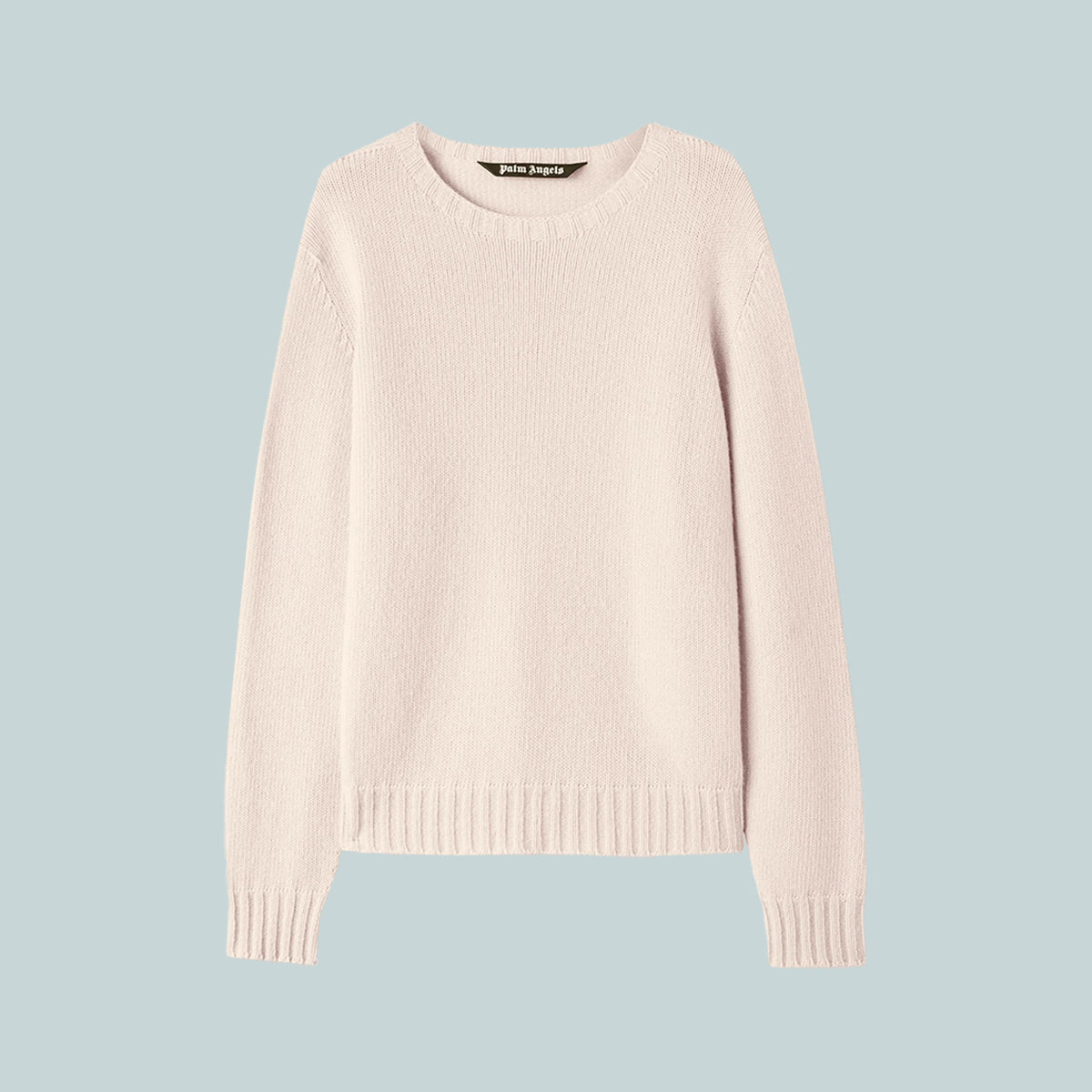 Curved Logo Sweater Pink White