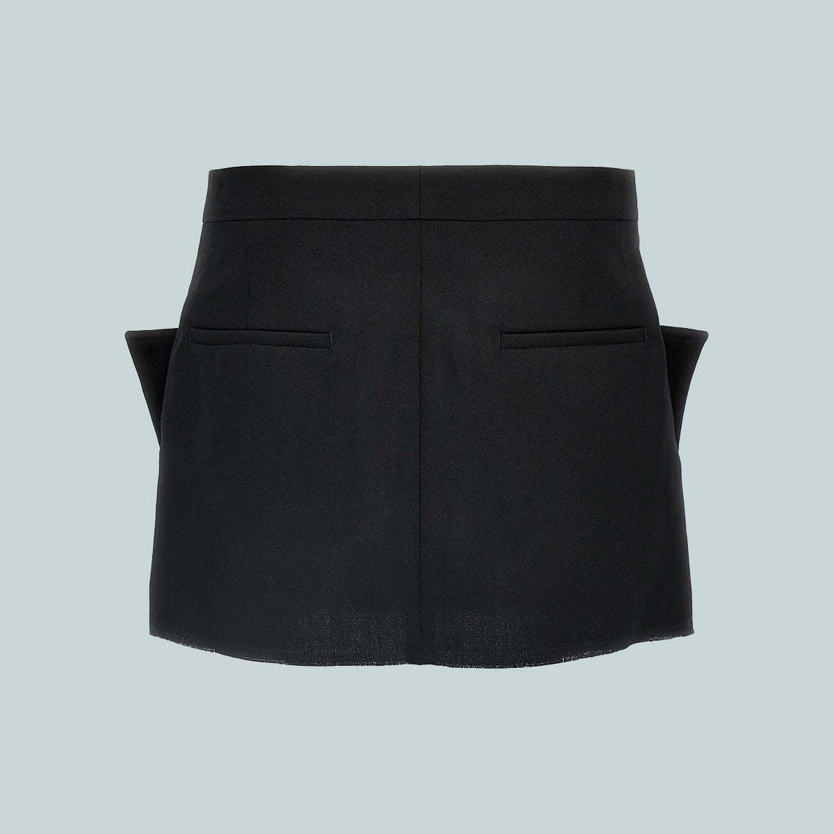 Cut Off Mini Skirt Black