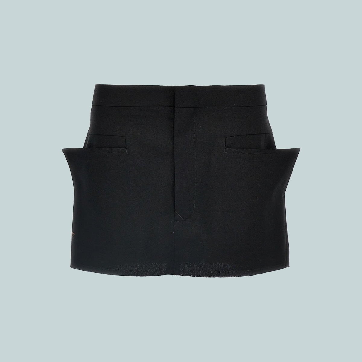 Cut Off Mini Skirt Black