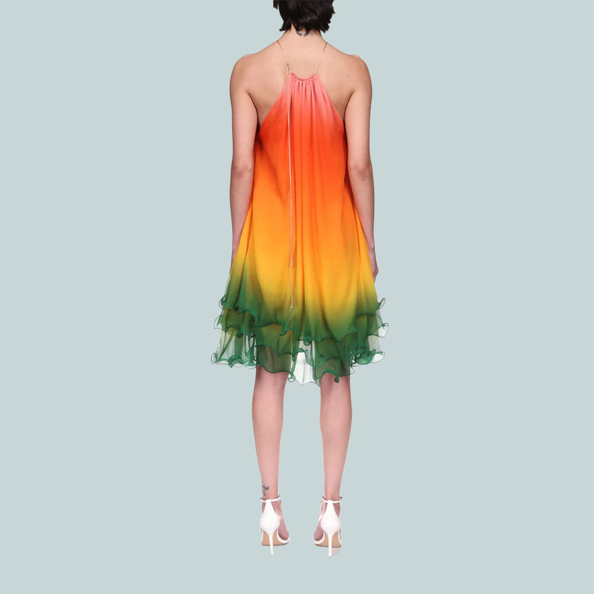 Rainbow Gradient Cocktail Dress