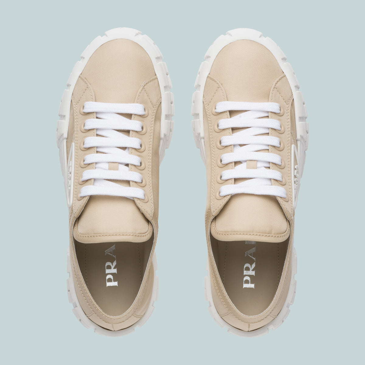 Double Wheel nylon gabardine sneakers sand
