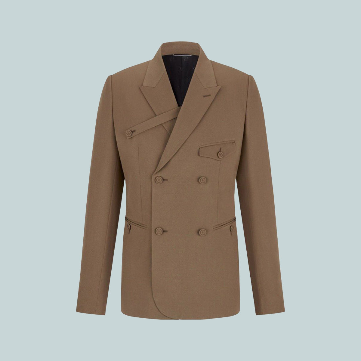 Double-Breasted Jacket Camel