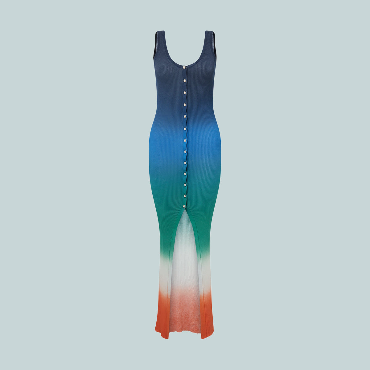 Women&#39;s Gradient Long Rib Dress