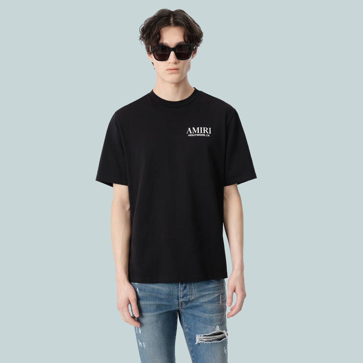 Bones Stacked Tee Black