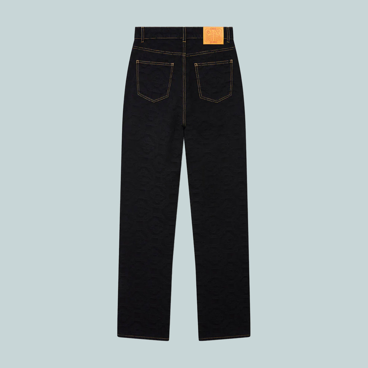 Monogram Jacquard Denim Jeans Black