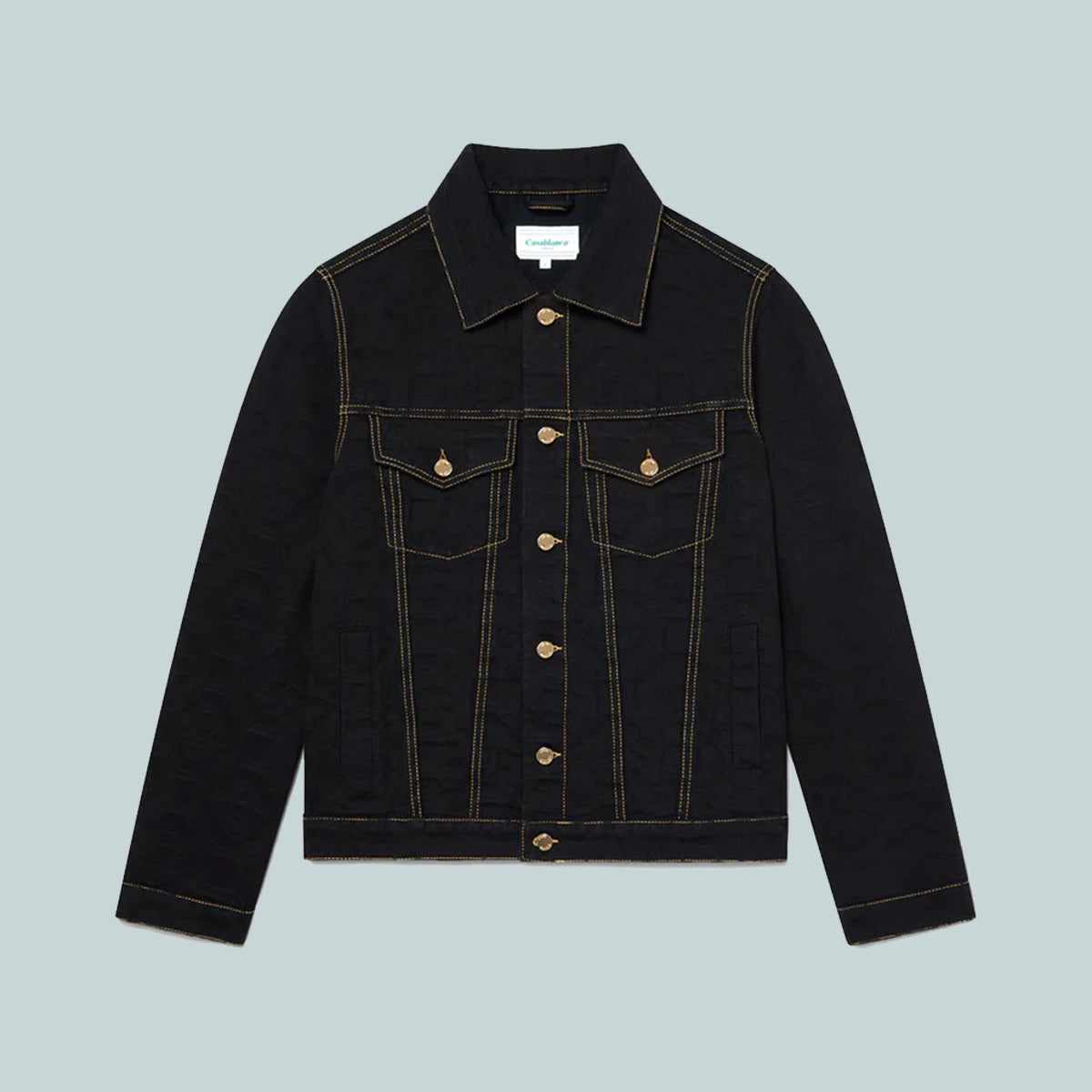 Monogram Jacquard Denim Jacket Black