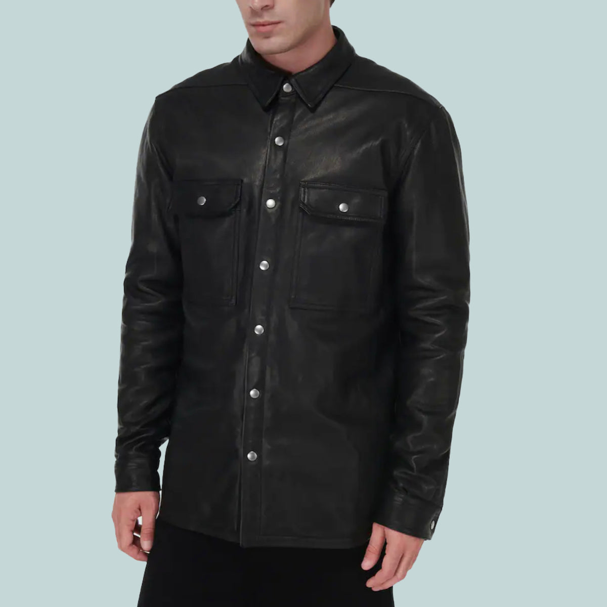 Leather Outershirt Black