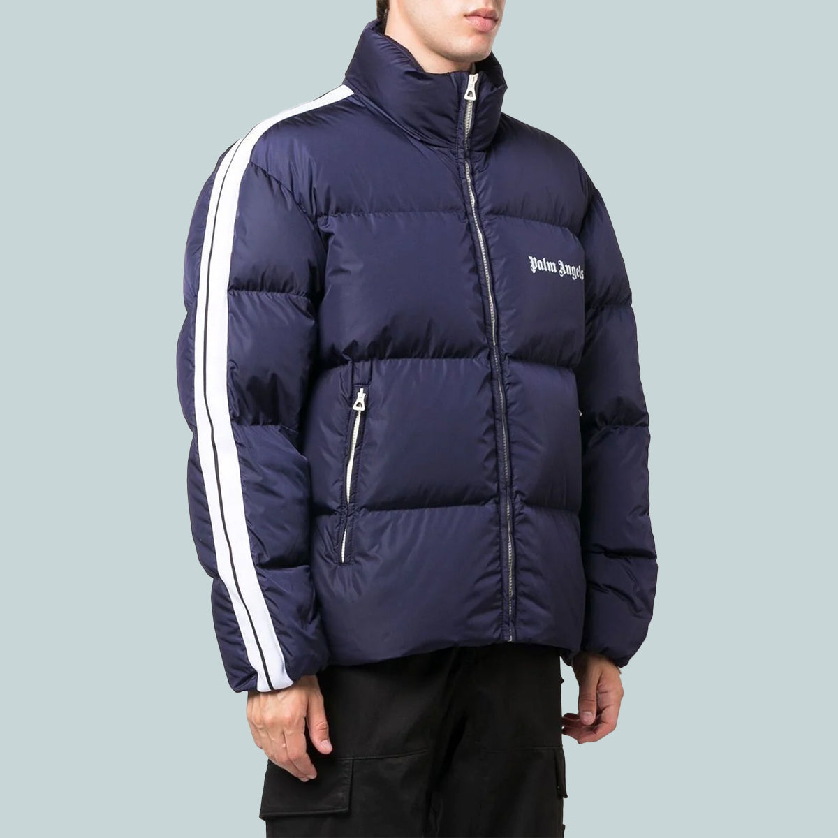 Classic Track Down Jacket Navy Blue White