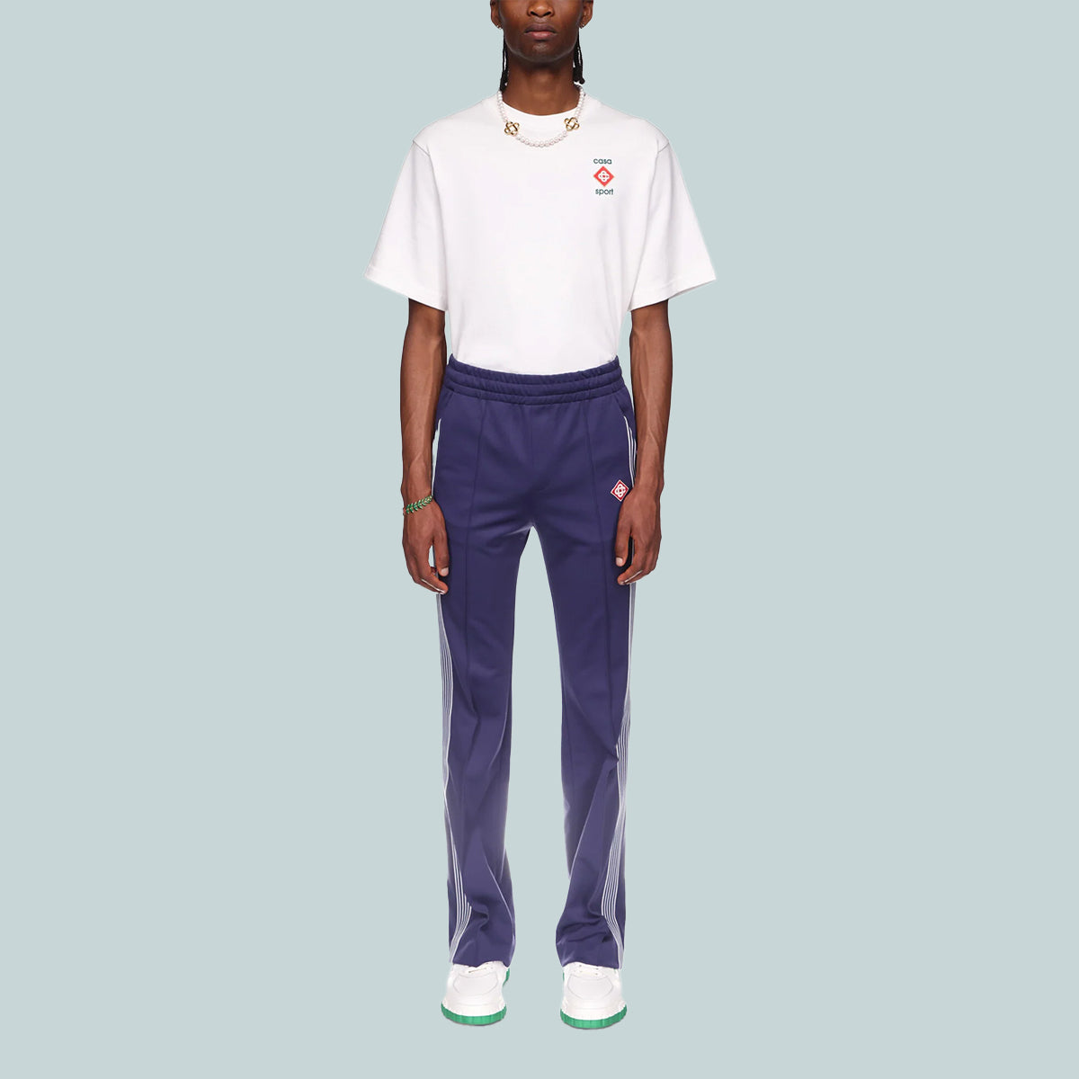 Striped Track Pants Midnight Sail