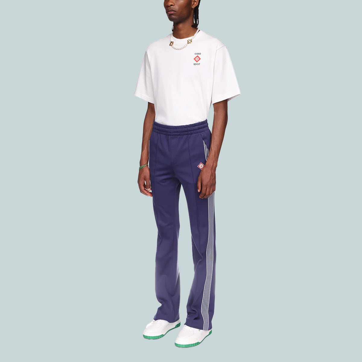 Striped Track Pants Midnight Sail