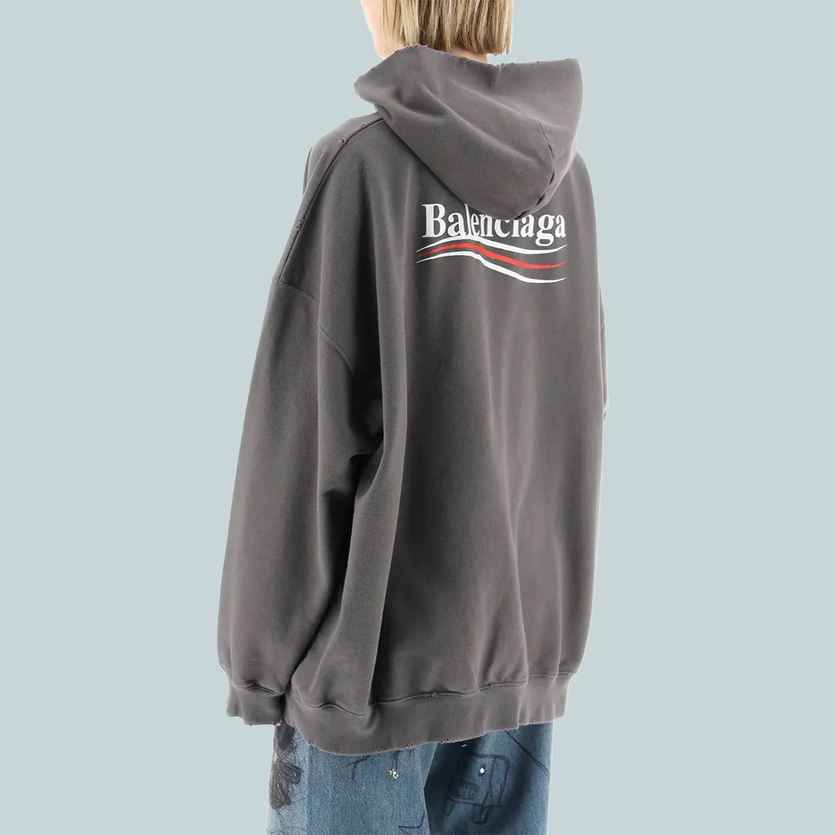 Political campaign hoodie grey