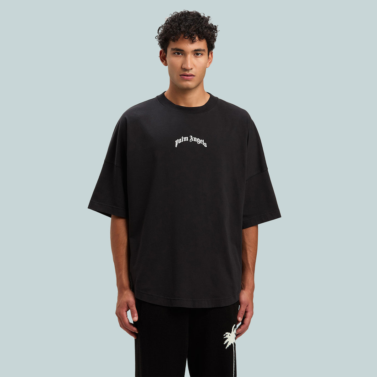 Back Curved Logo Tee Black / Off-White