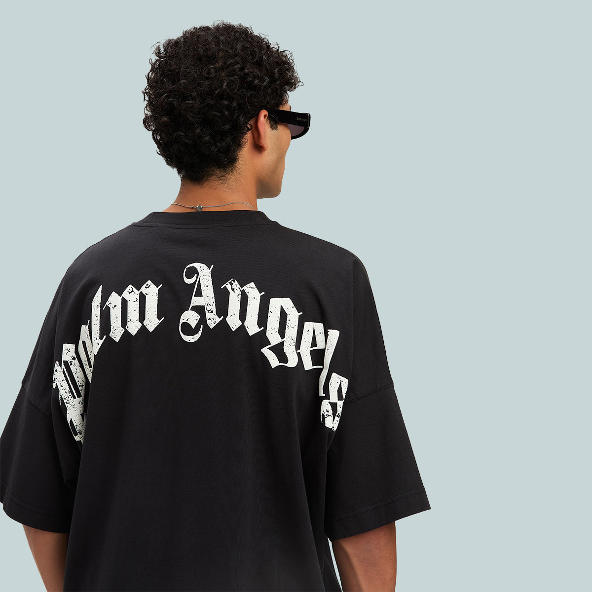 Back Curved Logo Tee Black / Off-White