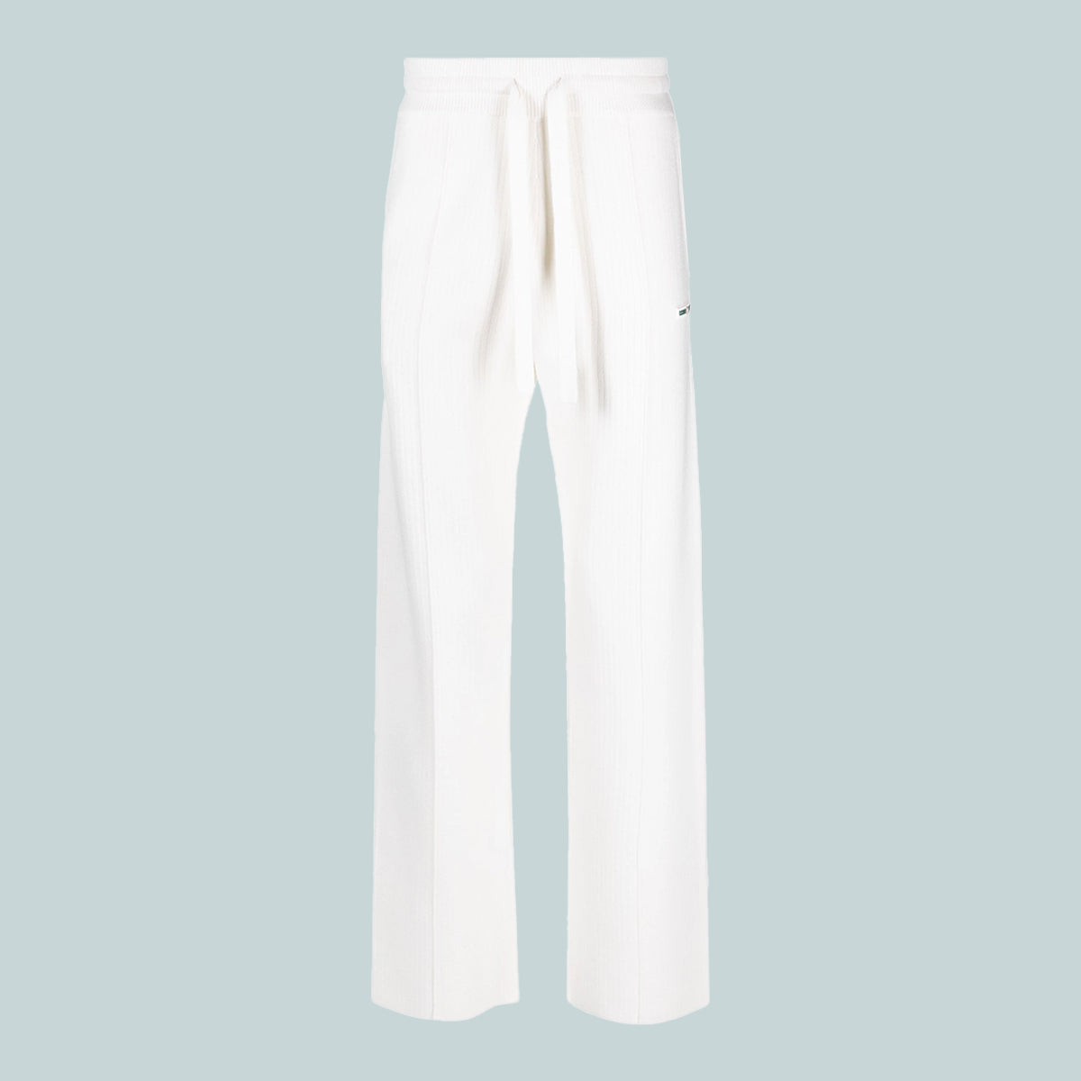 Faux Rib Joggers White