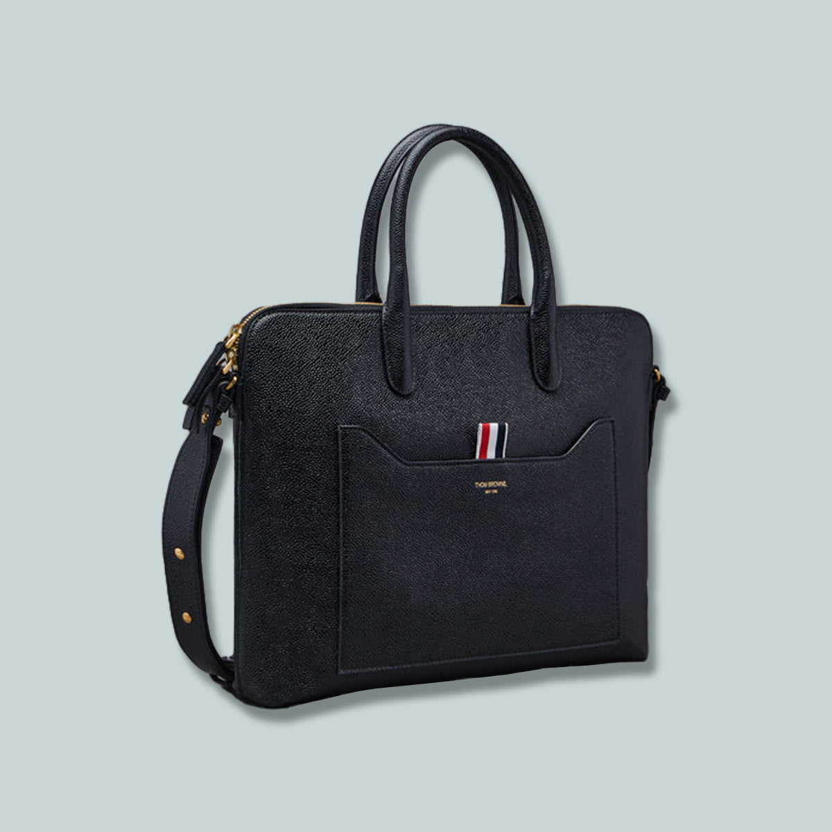 Pebble Grain Briefcase Black