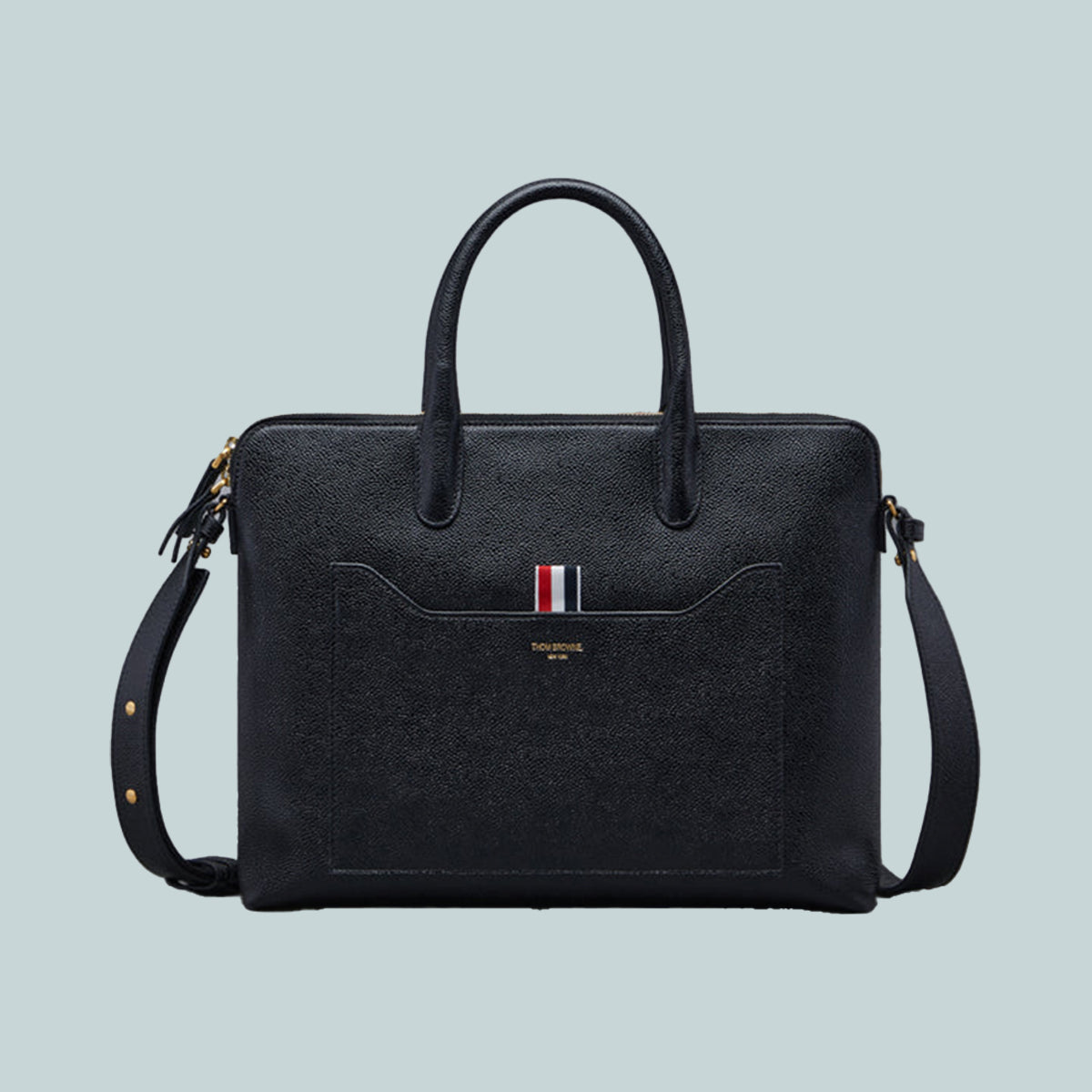 Pebble Grain Briefcase Black