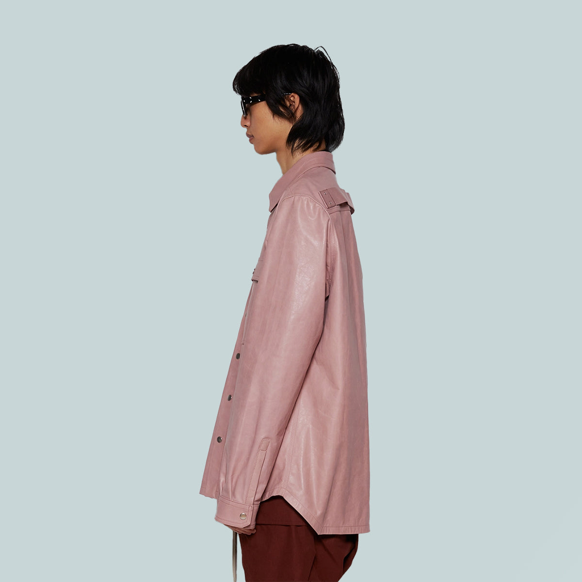 Leather Outershirt Dusty Pink