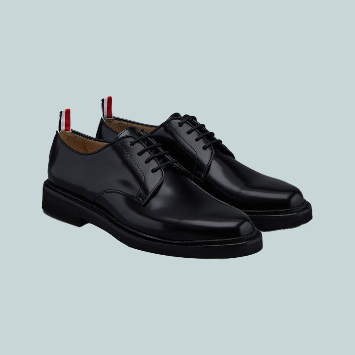 Uniform Lace-Up Shoe Polished Calf Leather Black