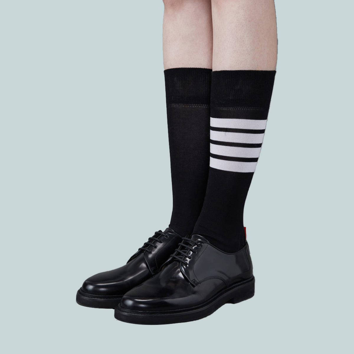 Uniform Lace-Up Shoe Polished Calf Leather Black